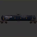 PROCOR Rusted Dark Colored Tanker Rail Car With Ladder And Platform