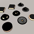Modern Outdoor LED Lights With Various Shapes Black Finish And Decorative Patterns