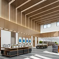 Book Reference Room of Modern Library 3d model
