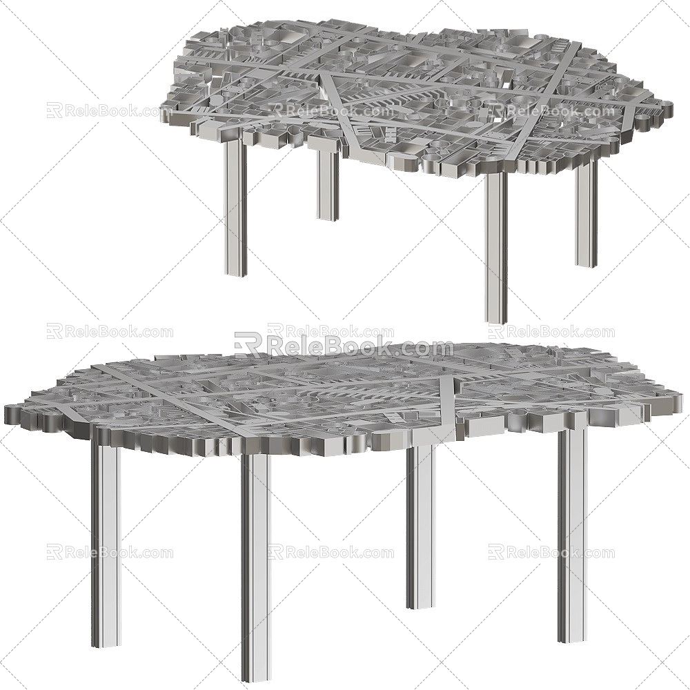 baghdad creative coffee table 18w 3d model