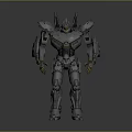 Sci Fi Robot Character With Armored Body And Mechanical Joints Design 3d model