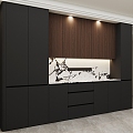 Modern Sideboard Wine Cabinet 3d model