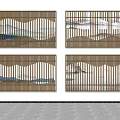 Modern Interior Wooden Slat Feature Wall With Wavy Design And Landscape Patterns