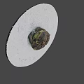 Game Movie Toad Character Sitting On White Circular Platform With Black Background