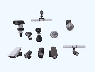 Surveillance camera combination 3d model