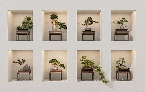 potted pine potted plant end view table pine potted plant ornaments living room pine desk pine potted plant ornaments porch pine ornaments 3d model