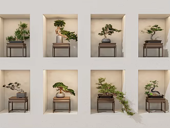 potted pine potted plant end view table pine potted plant ornaments living room pine desk pine potted plant ornaments porch pine ornaments 3d model