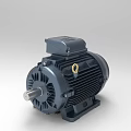 High Performance Industrial Electric Motors With Grey Housing Cooling Fins And Shafts