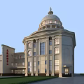 Grand European Style Architecture With Dome Columns And Large Windows Exterior Design
