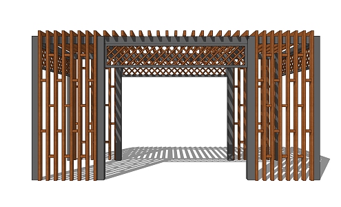 Modern pavilion aluminum alloy gallery pavilion 3d model