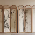 new chinese style screen 3d model