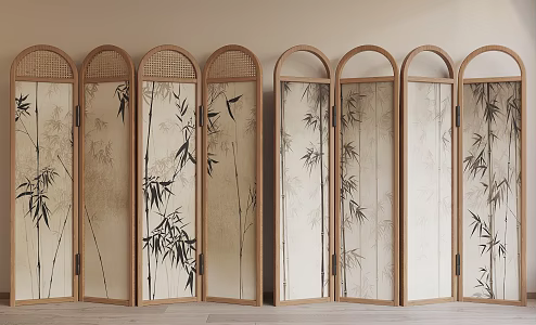 new chinese style screen 3d model