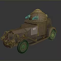 Vintage Armored Military Vehicle With Retro Turret And Historical Design