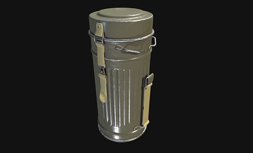 Wehrmacht Gas Mask Tube 3d model