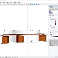 L Shaped Office Desk With Wooden Top Drawer Cabinets And Partition Panels