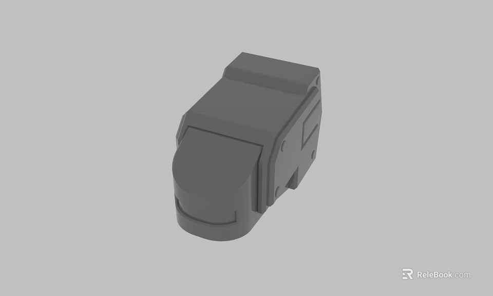 Detailed Gray 3D Model of Mechanical Component Design Rendering 3d model 