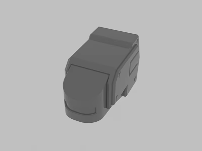 Detailed Gray 3D Model of Mechanical Component Design Rendering 3d model