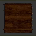 Traditional Wooden Storage Chest With Smooth Surface And Raised Base Details