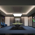 Modern Entertainment Billiard Room 3d model