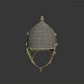 Ancient Metal Helmet As Protective Weapon With Riveted Design And Spiked Top