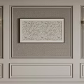 Elegant Light Gray Bedroom Accent Wall With Floral Artwork And Wall Sconces