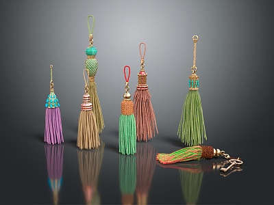 Modern tassel weeping flower 3d model