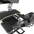 Modern Ergonomic Black Leather Recliner Chair With Adjustable Headrest Footrest And Armrests