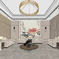 Modern Reception Room Reception Hall 3d model