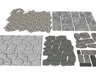 Modern Stone Road Ting Step 3d model