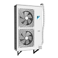 White Vertical Air Conditioner Fan With Dual Fans Exhaust Pipe For Room Cooling