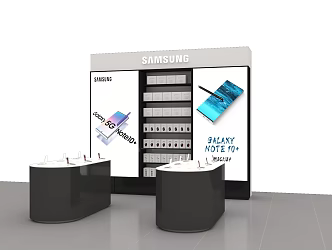 Mobile Phone Store Experience Table Computer Digital Accessories Cabinet Fashion Cabinet Display Shelf Samsung Huawei Apple Xiaomi OV Mobile VR Game 3d model