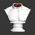 Neck Organ Model With Red Structure On White Anatomical Torso