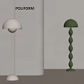 Modern Cream Style Floor Lamp 3d model