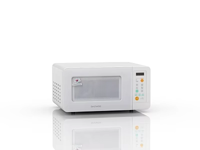 White Gorenje Microwave Oven With Digital Control Panel And 3d model