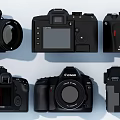 Various Digital Cameras From Different Brands With Multiple Models And Designs 3d model