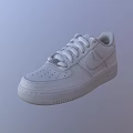 White Lace Up Low Top Athletic Shoes With Clean Design And White Sole