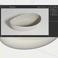 Modern Freestanding Oval Bathtub In Light Gray And Dark Gray Tones