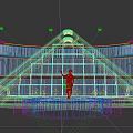 Pyramid Styling Stage Video Block Combination Dance Art Exhibition Chen Props Performance Background Public Relations Activities 3d model