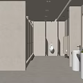 Quiet Toilet Public Toilet 3d model