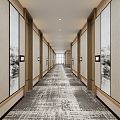 New Chinese Aisle Hotel Aisle 3d model