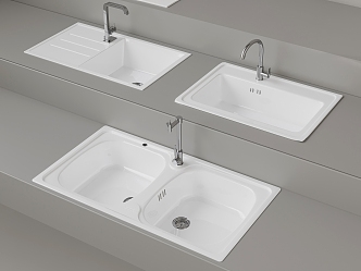 Bathroom basin integrated basin ceramic basin 3d model