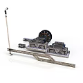 Industrial Mechanical Equipment With Steel Rod Wheel Base And Structural Components