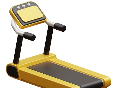 Modern running cloth machine cartoon treadmill sports equipment sports equipment 3d model