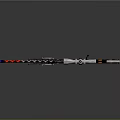 Custom Sniper Rifle Design With Colorful Patterns And Scope On Reflective Surface