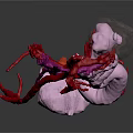 3D Rendering of Abdominal Organs Anatomy with Vessels and Intestines Structure
