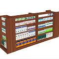 Wooden Multi Tier Retail Display Shelves With Various Packaged Products For Store