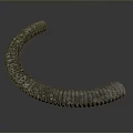 Metallic Curved Corrugated Hose With Shiny Surface And Flexible Structure