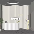 Quiet front desk reception hall 3d model
