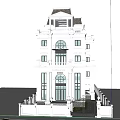 Elegant White Detached Villa Featuring Arched Windows Multi Story Design And Landscaped Garden