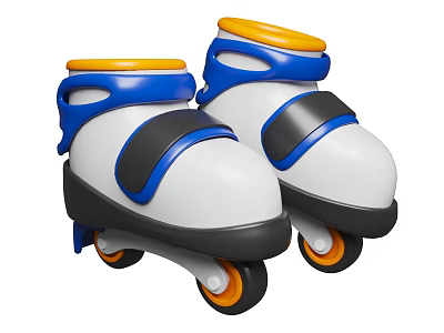 Roller Skates Cartoon Style Roller Skate 3d model Roller Skates Cartoon Style Roller Skate 3d model